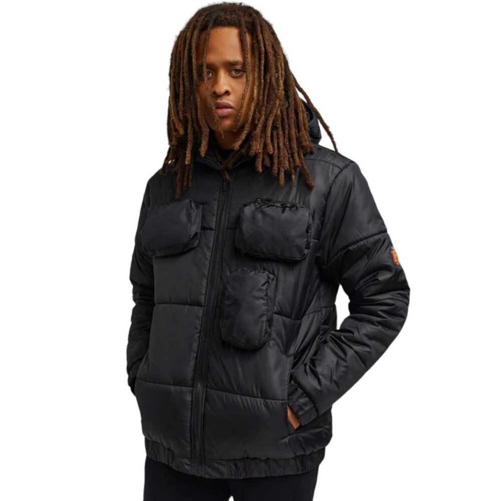 Reason Black Diamond Puffer Jacket Black Men's Size Medium